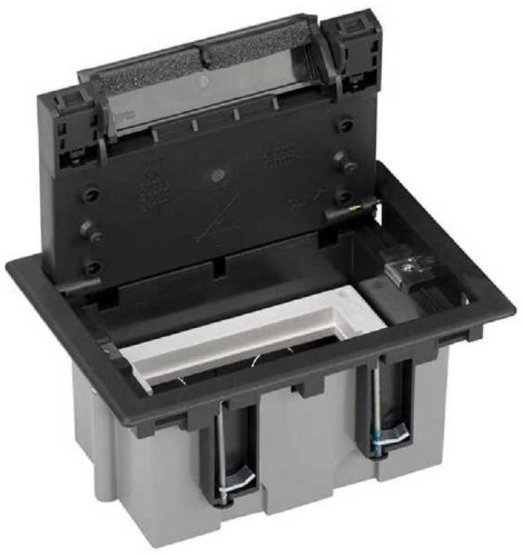 Лючок регулируемый в фальшпол Simon Connect Cima SF110 1х2 мод. 132x187x92мм IP44 графит фото Лючок регулируемый в фальшпол Simon Connect Cima SF110 1х2 мод. 132x187x92мм IP44 графит картинка